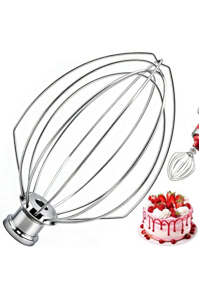 STARSTAR Stainless steel 6-wire mixer, suitable for KitchenAid 5-quart lift m...