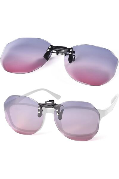STARSTAR Unisex polarized clip-on sunglasses, can be worn over prescription l...