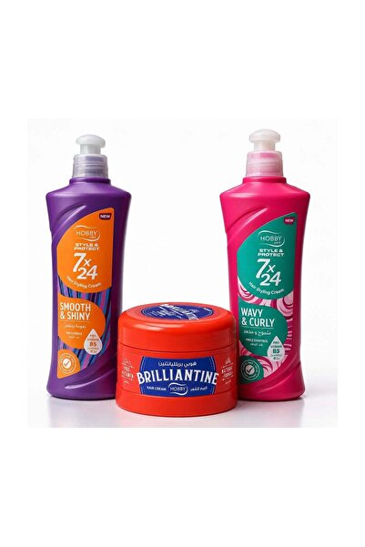 Hobby Hair Styling Cream Set with Pro-Vitamin B5 Formula for Hair Nourishment...