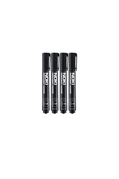Noki Permanent Marker Cut Tip (Black) (4 Pieces)