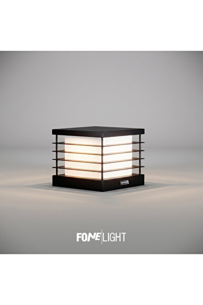 FoneLight Postila Corp de Iluminat din Aluminiu pentru Soclu, 30 cm, Negru
