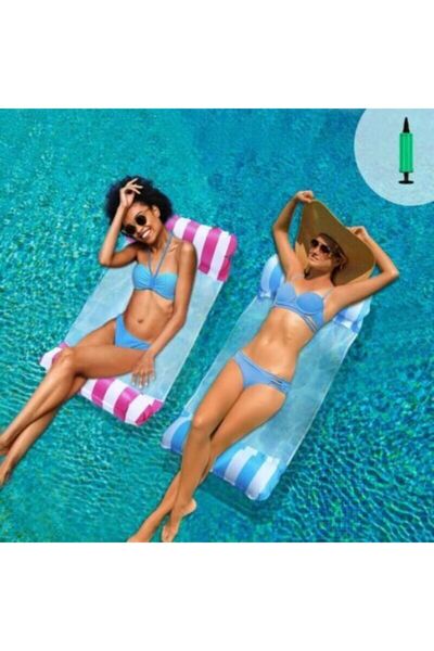STARSTAR Two-pc pool hammock set. Inflatable pool mattress. 4-in-1 tilting fl...
