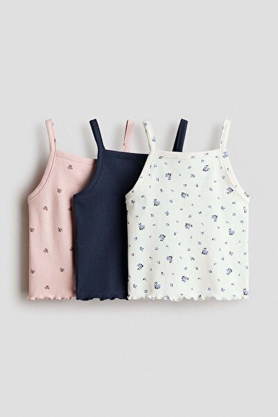 H&M 3-pack cotton strappy tops
