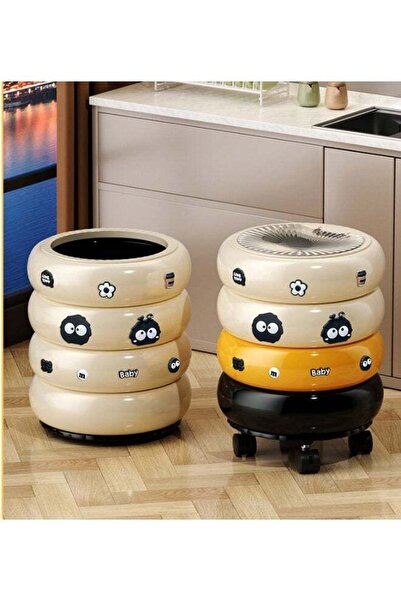 DubaiGallery Cute Cartoon Mini Trash Bin for Kitchen, Bedroom, Office, and De...