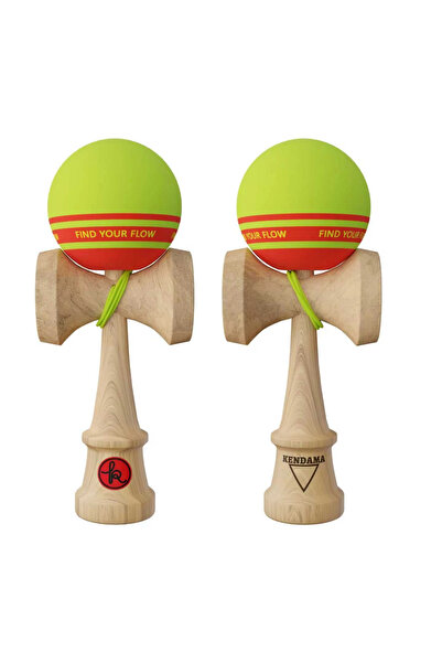 OEM Kendama Record Plus verde mat, Base cup, cupe mari, 18,5 cm si set ata cadou