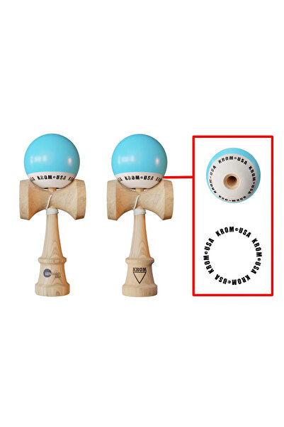 OEM Kendama KROM USA Albastra inchis ,18, 5 cm, Base cup, Cupe mari si set at...