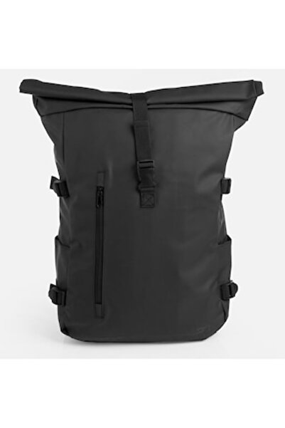 CATIANO Rucsac negru din piele artificială 35x25x54cm