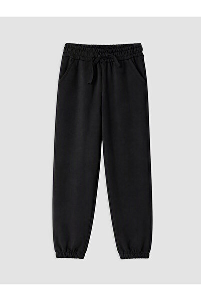 LC Waikiki Black Elastic Waist Boys Jogger Sweatpants