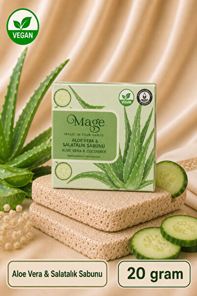 Mage Cosmetics Mage Doğal Aloe Vera & Salatalık Sabunu 20 gram 1 adet kutulu Sabun