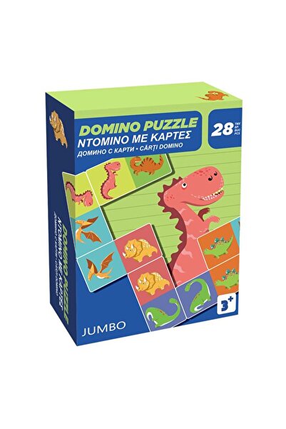 BAMI NETWORK Joc domino dinozauri carton pentru copii 3 ani+