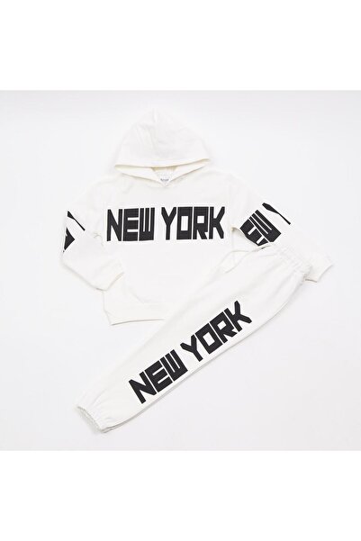 TRAX Σετ φόρμας κορίτσι "New York" εκρού