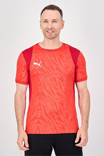Puma Men Sportswear Fit Short Sleeve Training Jersey, Red