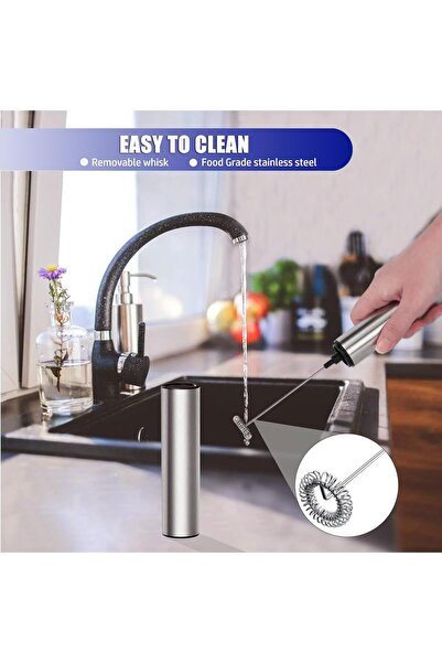 STARSTAR portable rechargeable milk frother, powerful coffee milk frother wit...