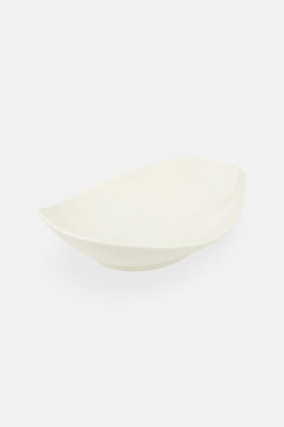 Orion Porcelain Oval Twist Severing Dish, White