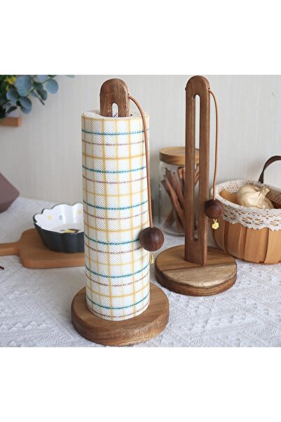 STARSTAR Farmhouse Solid Acacia Wood Tissue Holder and Roll Dispenser with We...