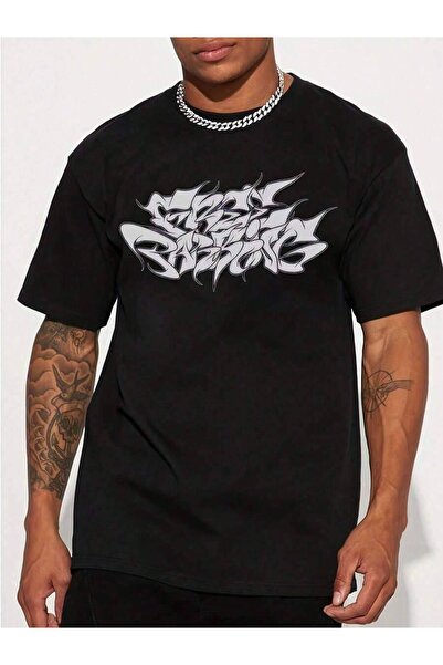 LİNA06 American Vintage Script Lettering Unisex Short Sleeve-Shirt,Casual Rou...