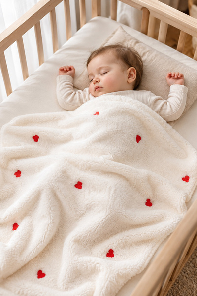 Rocha Baby Welsoft Bebek Battaniyesi - Yumuşak Dokulu, 90x100 cm, Ayıcık İşle...