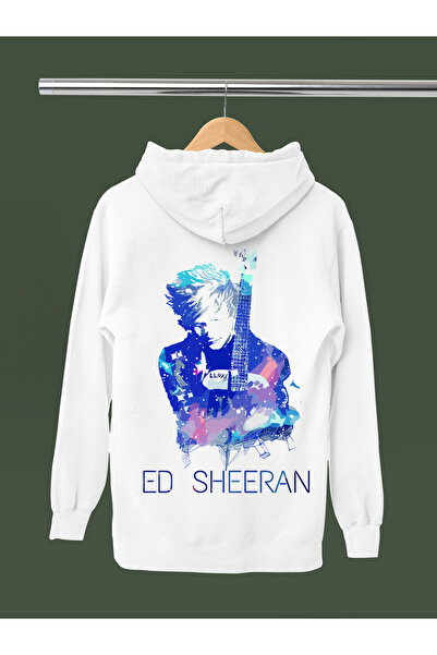 MAGORS سويت شيرت ED SHEERAN مطبوع من القطن بأكمام طويلة وثلاث خيوط وقلنسوة