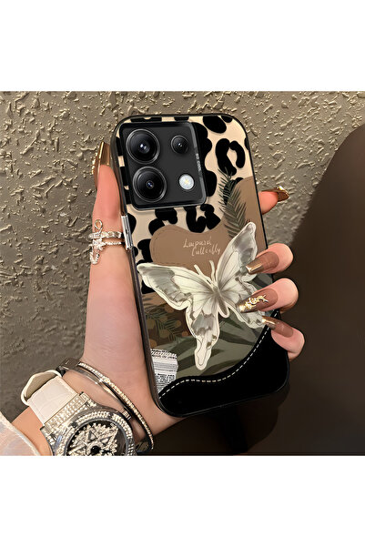 ARTISHELL Redmi Note 13 Pro 5G Uyumlu Leopar Kelebek Desenli Lens Koruma Tele...