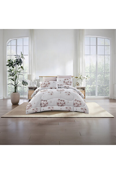 Lifestyle Queen Floral Print 4 Piece Reversible Comforter Set - 170x240cms