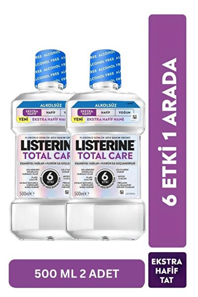 Listerine Total Care Ekstra Hafif Tat Alkolsüz 500 Ml 2 Adet