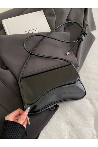 Take Two By Styli Black Faux Leather Shoulder Bag