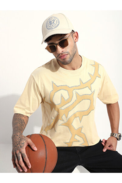 Difference of Opinion By Styli Men Cotton Oversized Printed T-Shirt