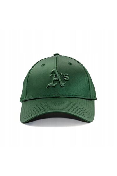 NEW ERA Șapcă de baseball din satin 9Forty Oakland Athletics verde închis măr...