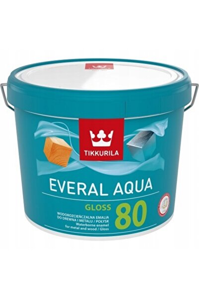 TIKKURILA EVERAL AQUA 80 SHINE 2.7L BAZĂ A (ALB) email pentru lemn și metal