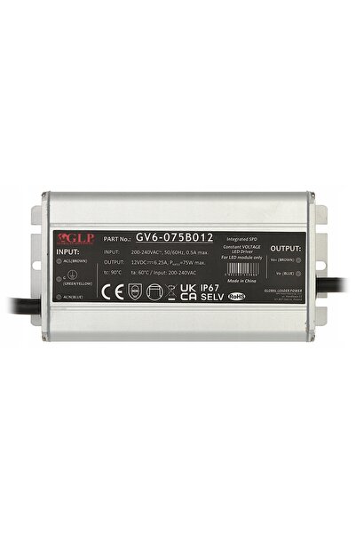 NO BRAND Sursă de alimentare cu impulsuri 12V CC 6.25A 75W ermetică IP67