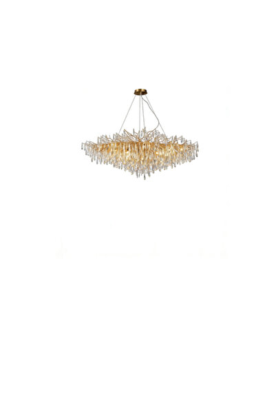 ٍSiera Light ثريا تالي كريستال ذهبية مستطيلة الشكل 150 سم 6003- 15 xG 9