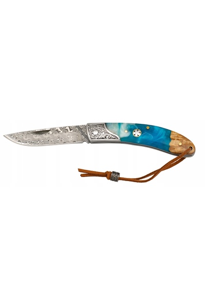 NO BRAND Albainox 18880 Cuțit pliabil din Damasc cu 73 de straturi, EDC, mâne...