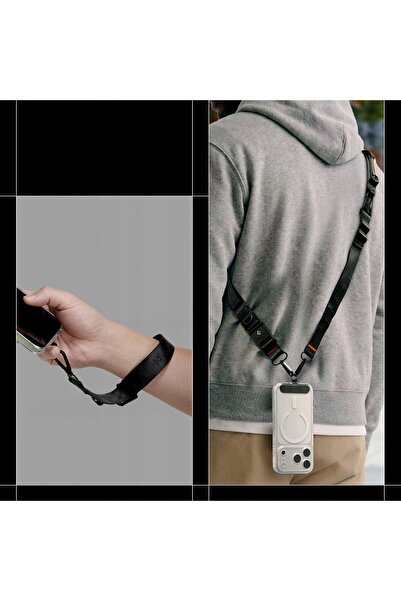 Spigen Șnur pentru husă de telefon, curea de gât, umăr, încheietură, curea de...