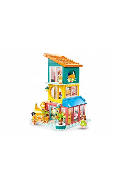 NO BRAND Blocuri SLUBAN Casă Pliabilă Multi-etajată Vilă Figurine Cățeluș