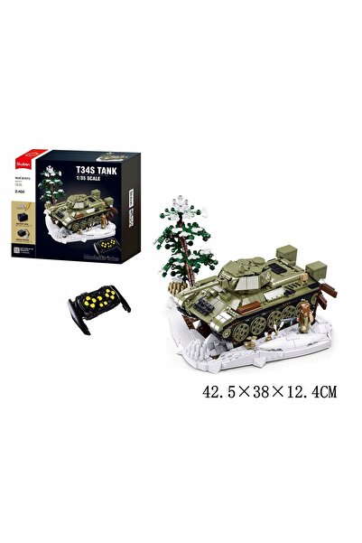 NO BRAND Set de construcție Sluban: Tanc T-34S telecomandat, 837 de piese
