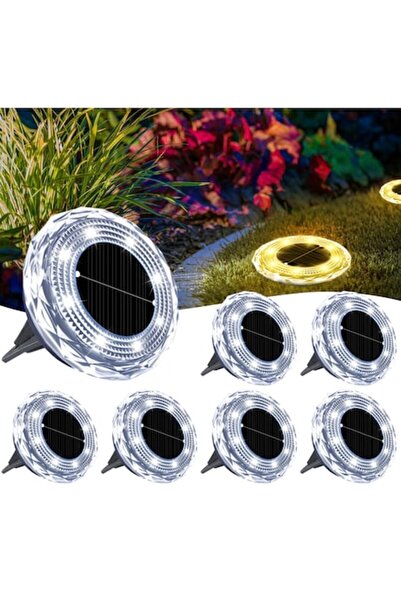 BZRSH Set 8 Lampi Solare Gradina 8 LED-uri, Lumina Calda IP65 BZRSH, Fara Cab...