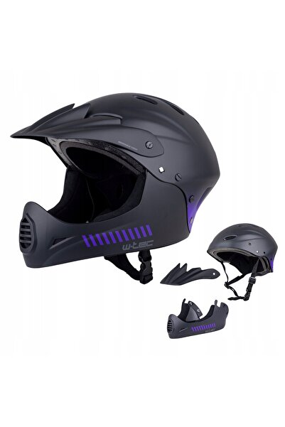 NO BRAND Cască MTB 2 în 1 Downhill Enduro W-TEC CAMPANERO Negru ROWEROWY SZCZ...