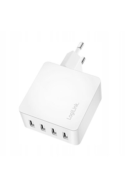 NO BRAND Încărcător USB pentru 4 porturi USB-A, 24W, tip priză, LogiLink