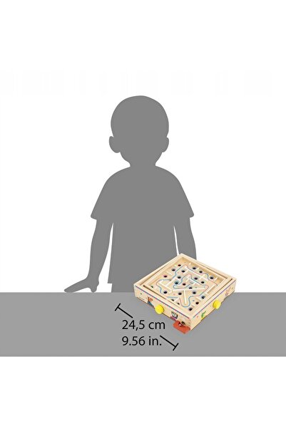 Janod Labirynt Ball Maze Applepop joc de îndemânare pentru copii de 5 ani +
