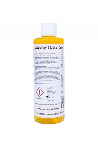 NO BRAND POORBOY'S WORLD Soluție de curățat covoare și tapițerii 473ml