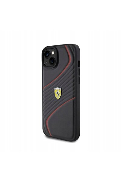 Ferrari Husă pentru iPhone 15 Plus 14 Plus 6.7, cu logo metalic răsucit, de l...