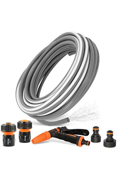 Bradas Furtun de grădină 3/4 retractabil flexibil pentru irigare 30 m SZLAUF ...
