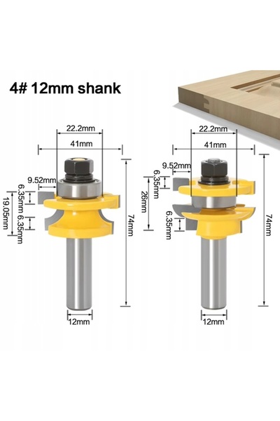 NO BRAND Freză de îmbinare pentru tâmplărie, pentru toc de ușă, 22.2mm 25.4mm...