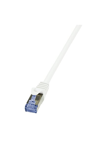 LogiLink Cordon de patch CQ4101S Cat.6A/7 600 MHz S/FTP PIMF 15,0m alb