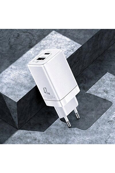 NO BRAND USAMS T41 USB-C+USB GaN 47W PD+QC Încărcător de perete (doar capul)