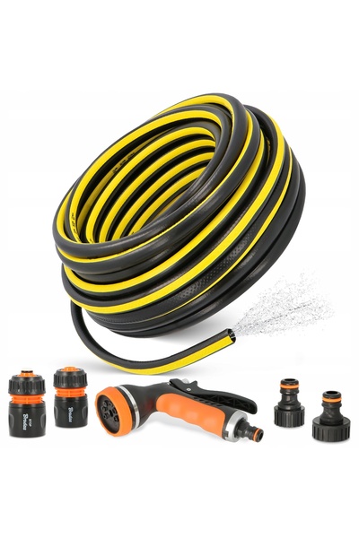 Bradas Furtun de grădină 1/2 retractabil flexibil pentru irigare 20 m SZLAUF ...