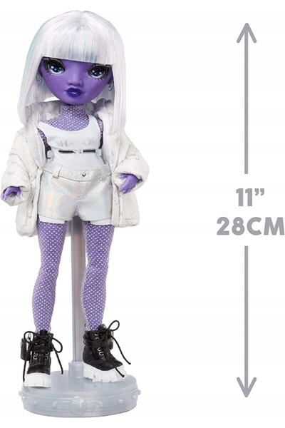MGA RAINBOW HIGH SHADOW HIGH Păpușă violetă cu ochi mari + Accesorii