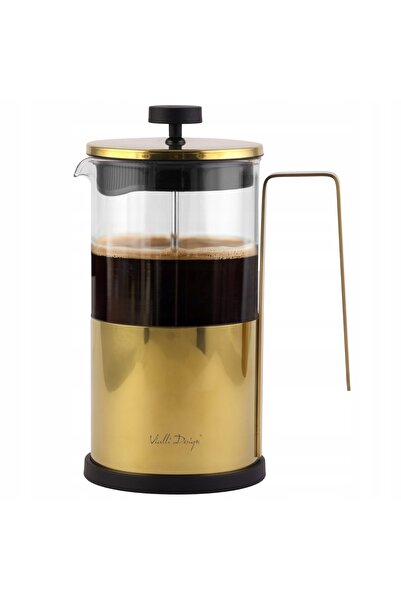 NO BRAND VIALLI DIAMANTE GOLD DZBANEK ZAPARZACZ TŁOKOWY ZŁOTY Cafea Ceai Plan...