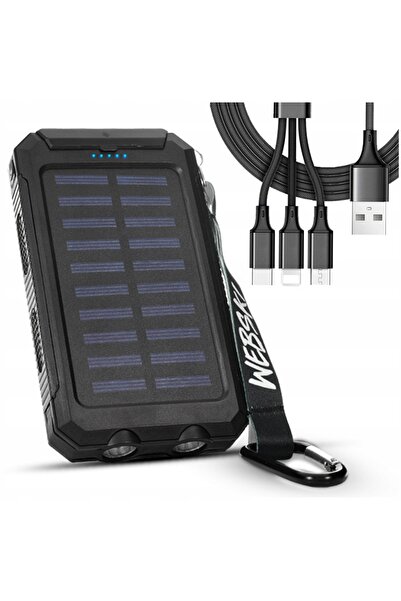 NO BRAND Baterie externă solară + Cablu Micro USB