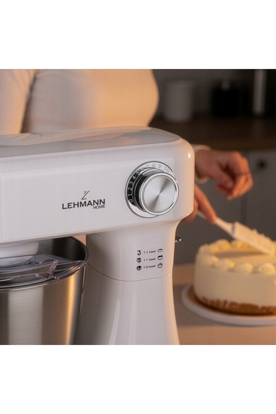 Lehmann Mixer planetar de bucătărie robot, 3 extractoare, bol mare, cârlig pe...